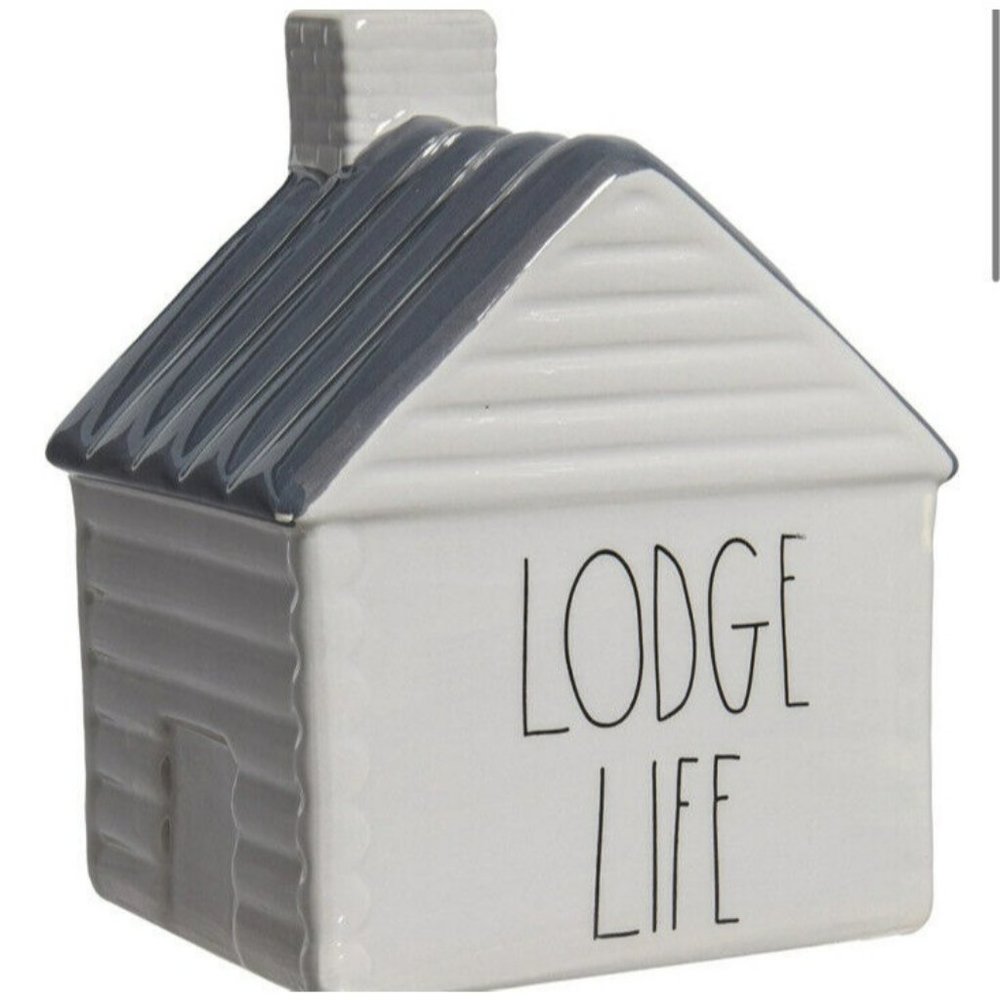 New Rae Dunn LODGE LIFE Log Cabin‎ Farmhouse Mountain Decor